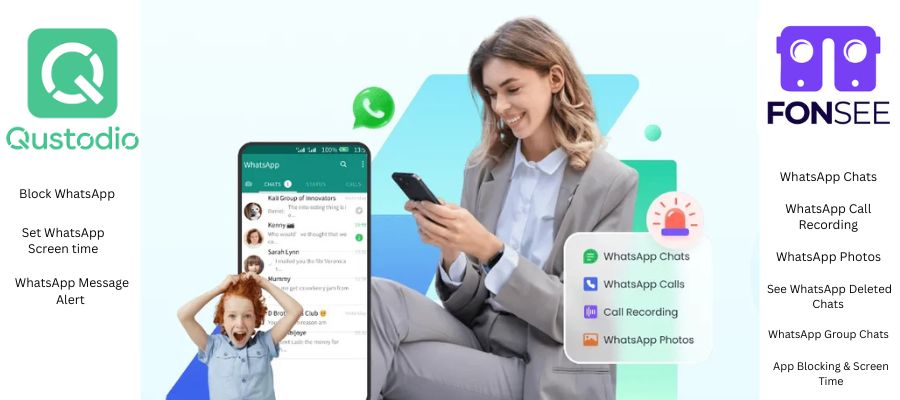 Qustodio WhatsApp vs FonSee WhatsApp